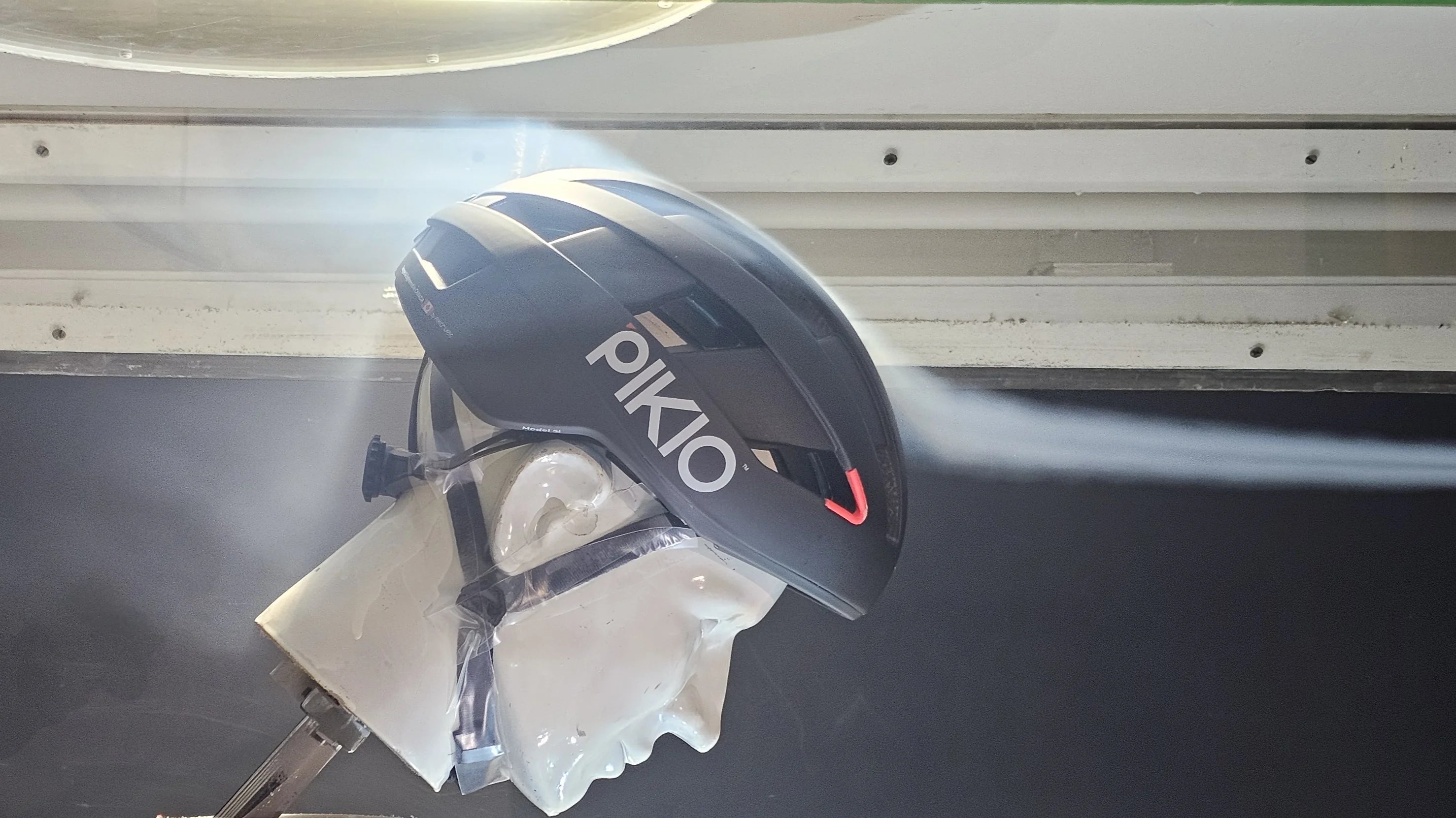 PIKIO Si at Wind tunnel, showing it high-airflow ventilation