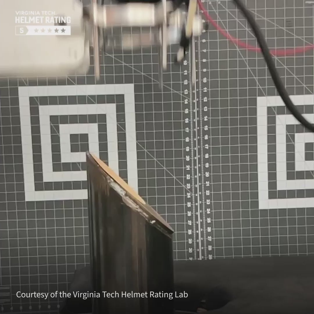 Load video: Virginia Tech testing of the PIKIO Si helmet shows very small rotation of the dummy head during oblique impact
