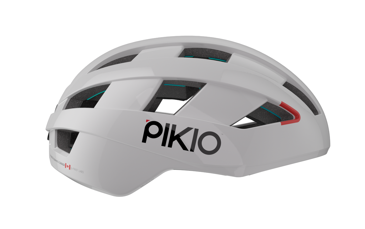 PIKIO Si OBLIK Cycling Helmet in White Pearl Colourway